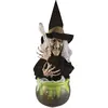 PTIT CLOWN - 23022 -  Automate Halloween Sorcière avec chaudron - 40cm...