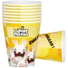 PTIT CLOWN - 8 Raving Rabbids bekertjes 200 ml