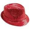 Chapeau adulte Borsalino rouge avec sequins (x1) REF/20194
