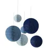 P'TIT Clown re22595 - Lot de 6 boules alvéolées bleues