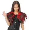 Cape gothique en plumes - noir et rouge - PTIT CLOWN - 24248 - Carvana...