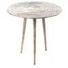 Bout de canapé rond Bao - Amadeus - Aluminium - Blanc - 45x45x43 cm