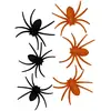 Rubie's 156645 Black 6 Orange Glitter Spiders, Taille Unique