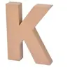Décoration Murale Lettres Carton K 18cm Naturel