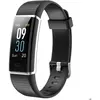 HETP Montre Connectée Sport Étanche IP68, Bracelet Connectée NOIR