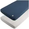 Lot De 2 Draps Housse En Coton Pour Lit Bébé
