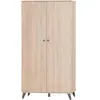 Armoire 2 Portes Come - ChÃªne DorÃ© - Gris OmbrÃ©