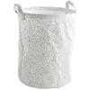 SAUTHON Panier de rangement 31x39x31cm en coton blanc