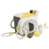 Cube d'activités bébé en velours gris - SAUTHON - Babyfan - Anneaux de dentition - Stimule l'éveil - Mixte