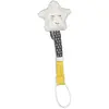 Sauthon Attache-tétine en velours étoile - Babyfan - Mixte - 0 mois - Naissance - Blanc
