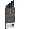 PARKER Quink 5 cartouches longues stylo plume, encre bleue