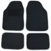 4 tapis universels en moquette noir et gris