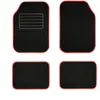 4 tapis universel en moquette noir