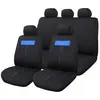 Jeu complet de housses universelles voiture 1er prix noir et bleu