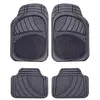 4 tapis universels en pvc et moquette noirs norauto