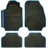 4 tapis universels en moquette noirs et bleus norauto