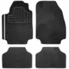 4 tapis universels en moquette noirs et gris norauto