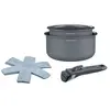 Batterie de cuisine Arthur Martin Set de 2 casseroles am9341 Gris mat