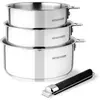 Batterie de cuisine ARTHUR MARTIN 3 casseroles poignee amovible