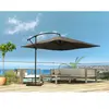 SOLENZARA - Parasol carré 3x3 déporté gris en aluminium