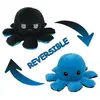Peluche poulpe réversible double face 20 cm -bleu + noir