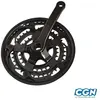 Pedalier vtt triple 48-38-28d l152 20"/24" acier noir (manivelles plas...