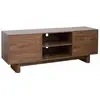 Meuble TV 160 cm scandinave bois foncé - Oviala
