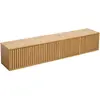 Meuble TV suspendu 160 cm scandinave bois clair - Oviala
