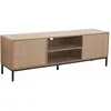 Meuble TV rectangulaire 2 portes L160 cm bois clair - Oviala