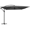 Parasol déporté 3x3m aluminium gris anthracite - Oviala