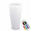 Vase lumineux rond LED blanc - Oviala