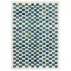 Tapis extérieur et intérieur motif géométrique - Idylle - Bleu et vert...