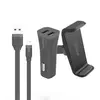 Muvit Support Smartphone Voiture + Chargeur Allume-Cigare 2A 2 USB + Câble Lightning