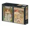 Grafika 2 Puzzles - L'Art de Mucha : Rêverie, 1898 - Biscuits Lefèvre-...