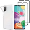 Coque pour Samsung Galaxy A41 et 2 Verres Trempe Bord Noir Film Protection Ecran Phonillico®