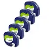 Lot de 5 Rubans Blanc compatible Dymo LetraTag - Etiquette papier 9120...