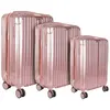 Lot de 3 Valises Rose - 49L 65L 105L, Coque Rigide en Polycarbonate, R...