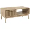ALTOBUY PAJAN - Table Basse 1 Tiroir Effet Bois avec Tasseaux