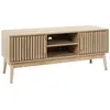 ALTOBUY PAJAN - Meuble TV 2 Portes Effet Bois avec Tasseaux