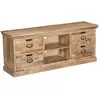 ALTOBUY VALMON - Meuble TV en Manguier 4 Tiroirs et 2 Niches