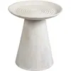 Bout de Canapé - ALTOBUY - Rowan - H.45cm - Manguier Massif Cérusé Blanc - Rond
