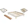 MERINOS Sommier 140 x 190 Self Kit tisse sable blanc 1419