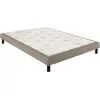 Sommier Epeda CONFORT FERME DECO NATURE 80x200 Chiné Naturel Lattes