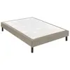 Sommier Epeda CONFORT MEDIUM DECO NATURE 180x200 Tissu gris foncé Latt...