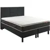 Ensemble boxspring surmatelas + matelas + sommier + tête de lit + pied...