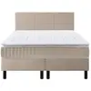 Ensemble boxspring surmatelas + matelas + sommier + tête de lit + pied...