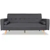 Canapé convertible scandinave Tao Tissu Gris foncé
