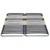 Sommier à lattes MERINOS 2x80x200 cm 5 zones soutien - Métal gris anth...