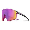 Julbo Edge Lunettes de Soleil, Noir-Rose, Taille Unique Mixte