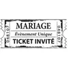 Aladine Tampon Mariage - Cinéma - Ticket mariage - 6 x 3 cm